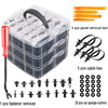 Mixed Size Plastic Retainer Clips for Auto Trim, Bumper, and Door Panels