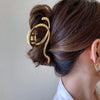 Gold S-Shaped Metal Hair Claw