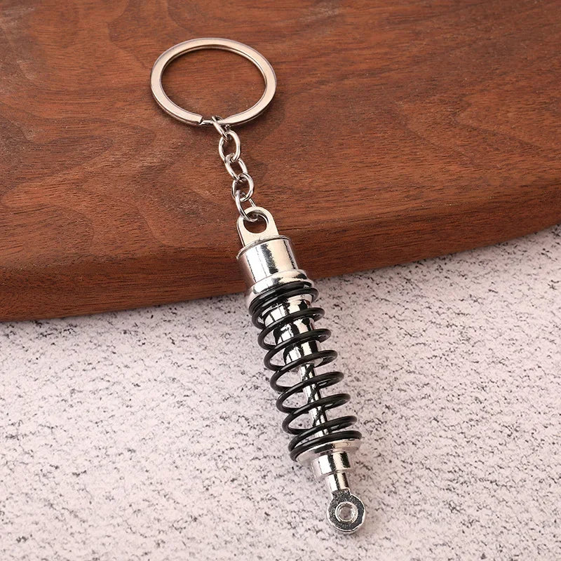 Gearbox Keychain with Turbo Hub and Brake Disc Pendant