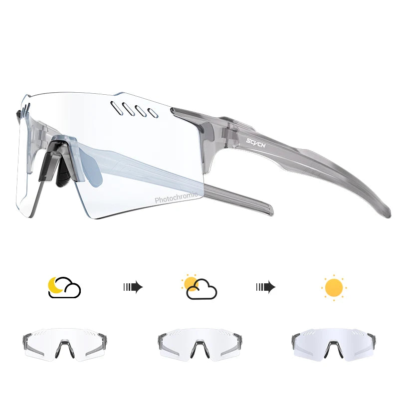 Photochromic Cycling Sunglasses with UV400 Protection