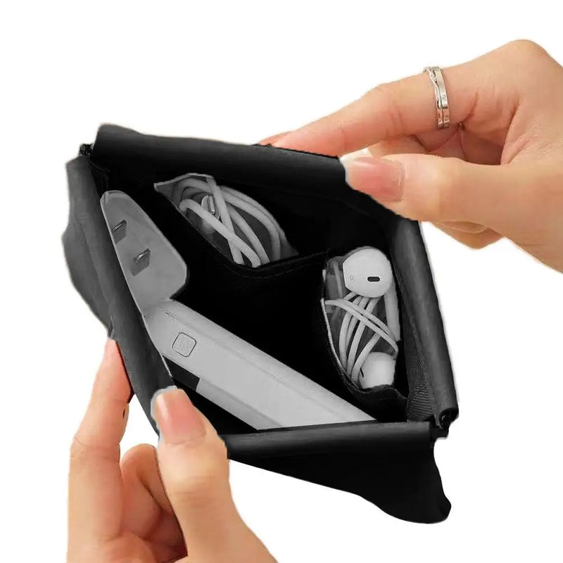 Compact PU Travel Pouch with Spring Closure