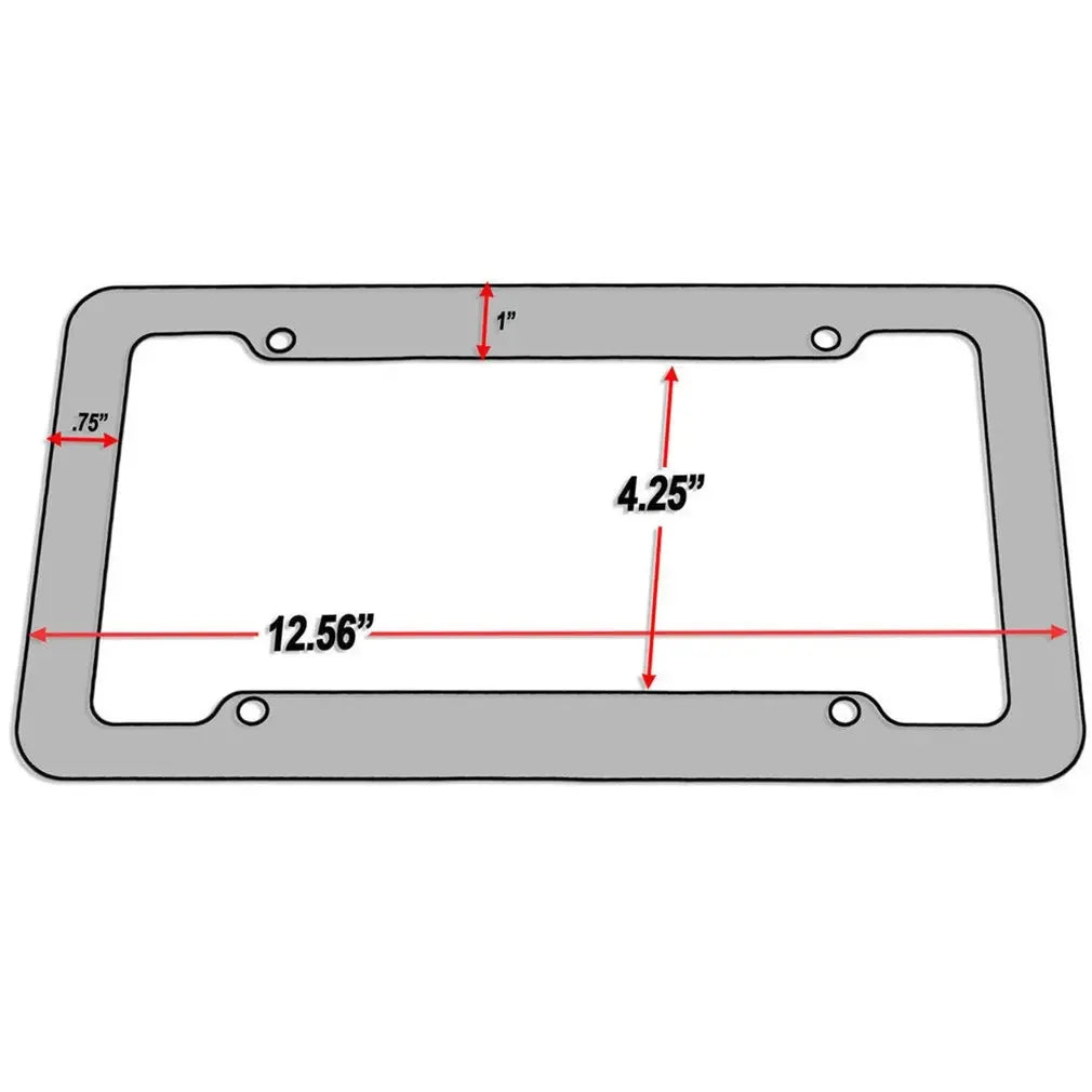 Carbon Fiber Style License Plate Frame with Screw Kit
