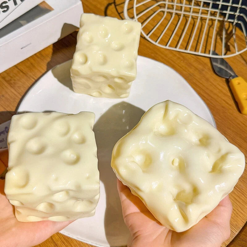 Realistic Cheese Squishy Fidget Toy – Slow-Rising Stress Relief