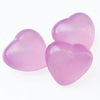 Two translucent pink heart-shaped stress relief squeeze toys