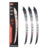 A set of three 15 inch CRV and 7PI reciprocating saw blades for wood pruning.