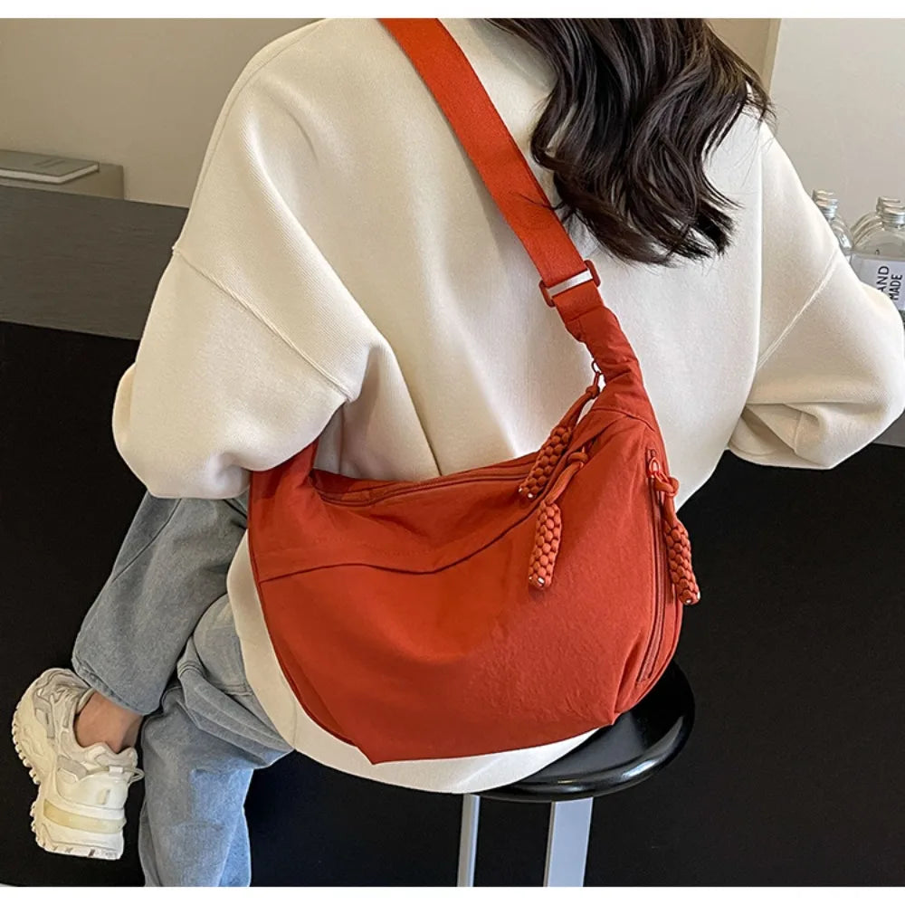 Lightweight Canvas Crossbody Bag with Adjustable Strap