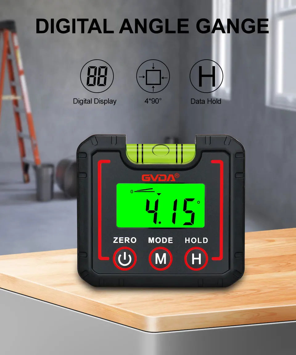 Digital Angle Gauge and Inclinometer with Magnetic Base