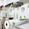 Roll of self-adhesive kitchen splashback sticker wallpaper for waterproof and heat resistant kitchen surfaces