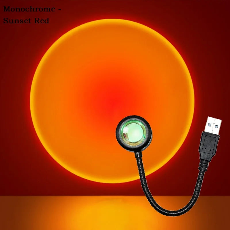 Lámpara de Proyección de Atardecer USB