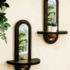 Arched Wall Shelf with Mirror — Modern Geometric Design