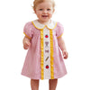 Girls Embroidered Plaid A-Line Dress with Peter Pan Collar