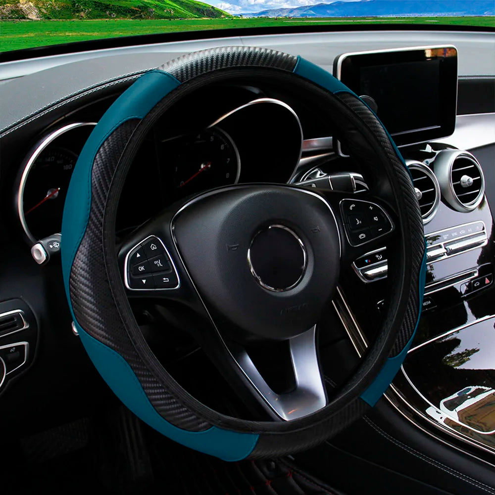 PU Carbon Fiber Steering Wheel Cover