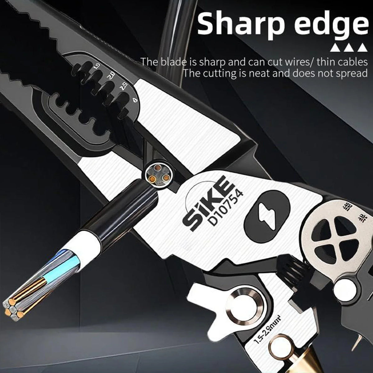 Multifunctional Wire Stripping Pliers with Digital Voltage Tester