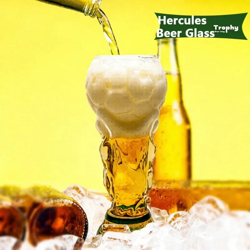 Football Trophy Beer Glass