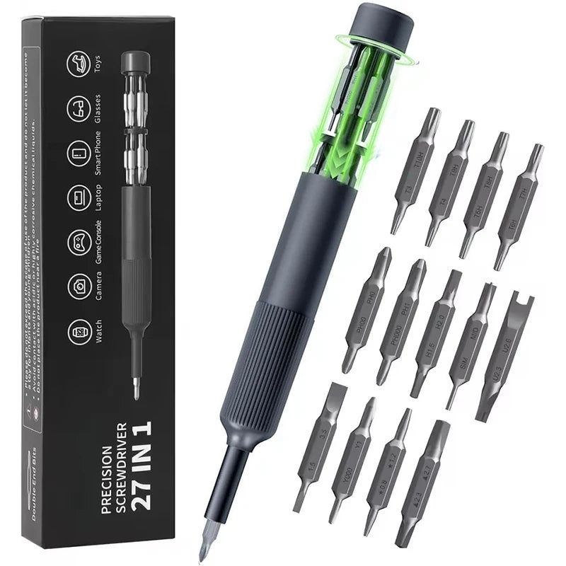 Precision Screwdriver Set with Magnetic Pen-Style Handle