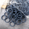 50-Pack Solid Color Elastic Hair Ties for Women & Girls