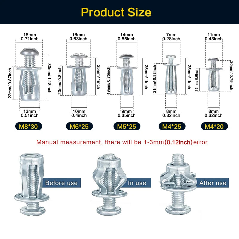 Self-Drilling Jack Nuts with Screws for Sheet Metal & Signage