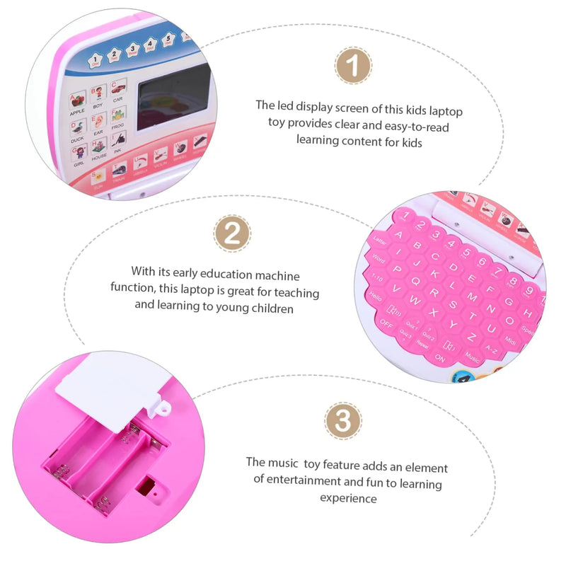 Interactive Learning Laptop Toy for Kids Ages 3+