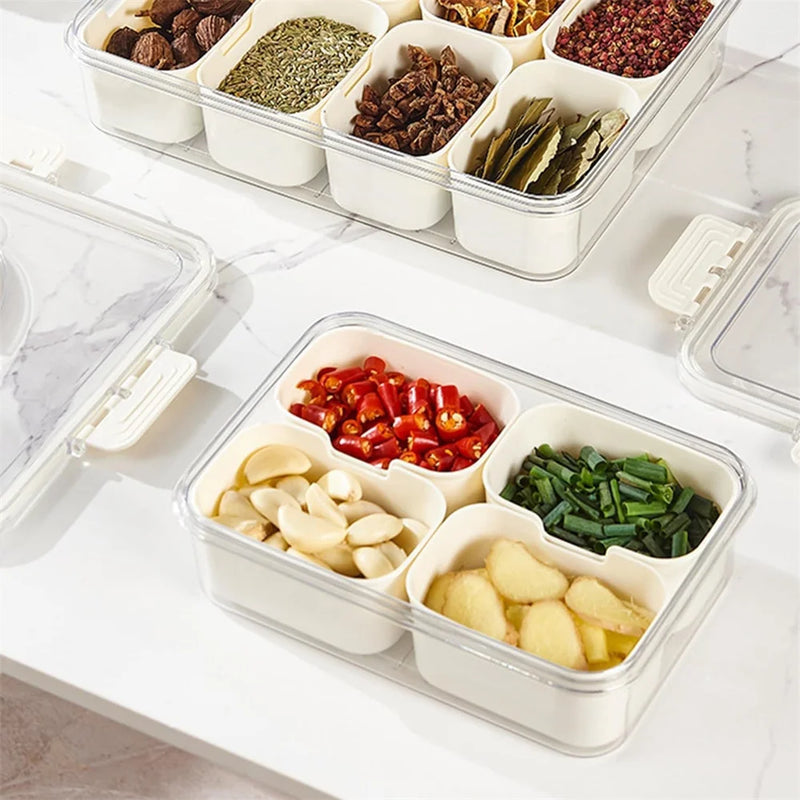 4-Compartment Snack Box with Lid
