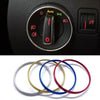 Aluminum Alloy Headlight Switch Trim Ring for Select VW Models