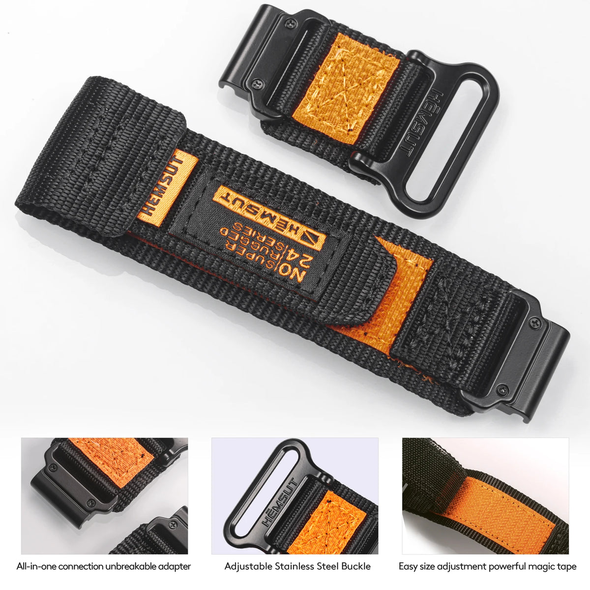 Rugged Nylon QuickFit Watch Band for Garmin