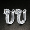 S925 Sterling Silver Zirconia Clip-On Earrings