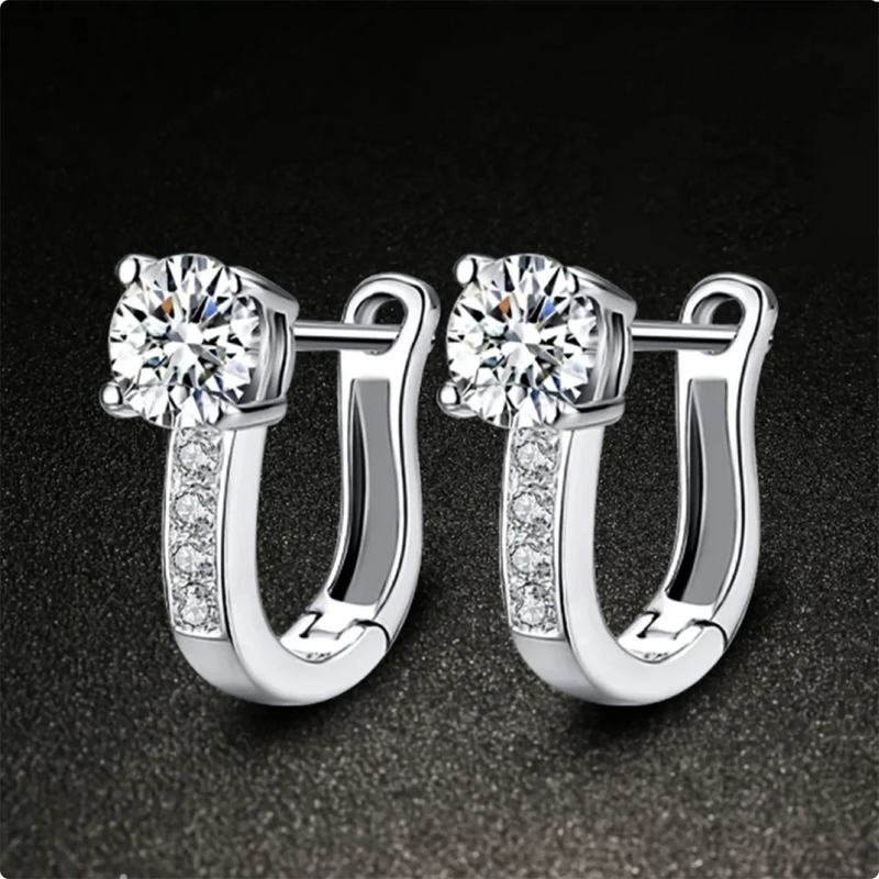 S925 Sterling Silver Zirconia Clip-On Earrings