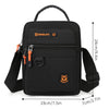 Black Wanlifu casual crossbody bag with adjustable strap shown from the front.