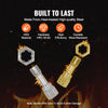 A set of heat-treated high-quality steel threads including hex and various metric/imperial threaded components.
