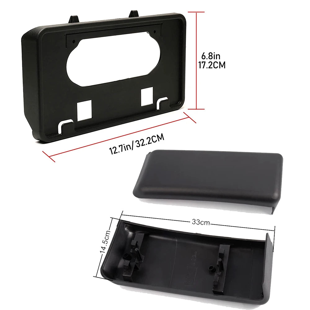 Front Bumper Guard & License Plate Bracket Set for Ford F-150 2009-2014