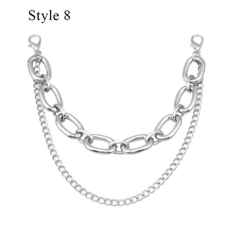 Multi-Layer Metal Pearl Bag Chain