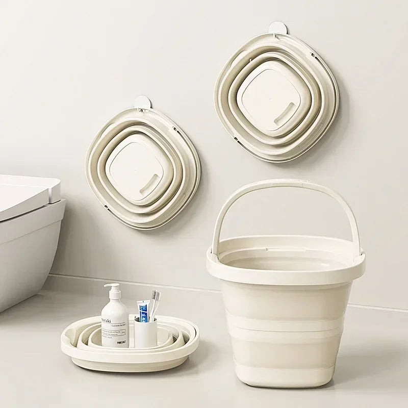 10L Foldable Camping Bucket with Sturdy Silicone Handle
