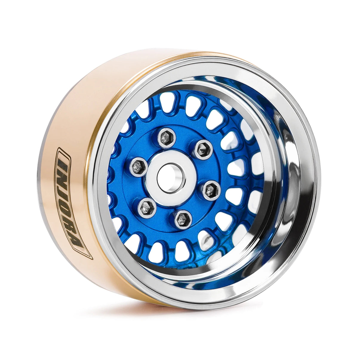 INJORA 1.0" Modular Beadlock Wheels for 1/18 1/24 RC Crawlers - Brass & Aluminum