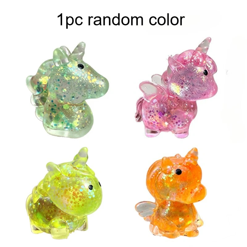 Glitter Unicorn Squishy Stress Ball – Soft Sensory Fidget Toy