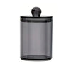 Clear apothecary jar storage set with lids for vanity and bathroom organization