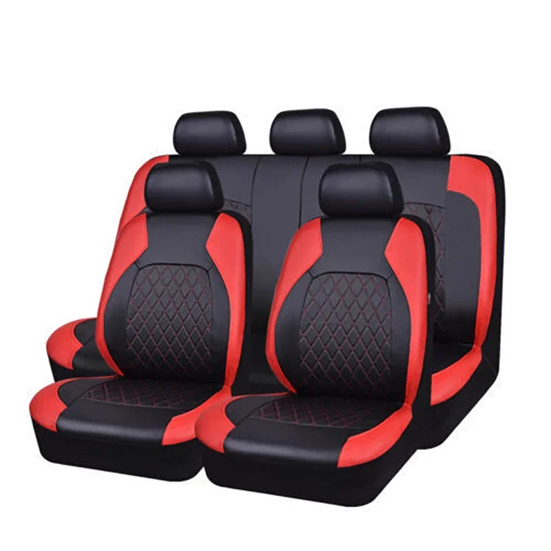 Premium PU Leather Car Seat Cover Set – Full Protection for Sedans, SUVs & Trucks