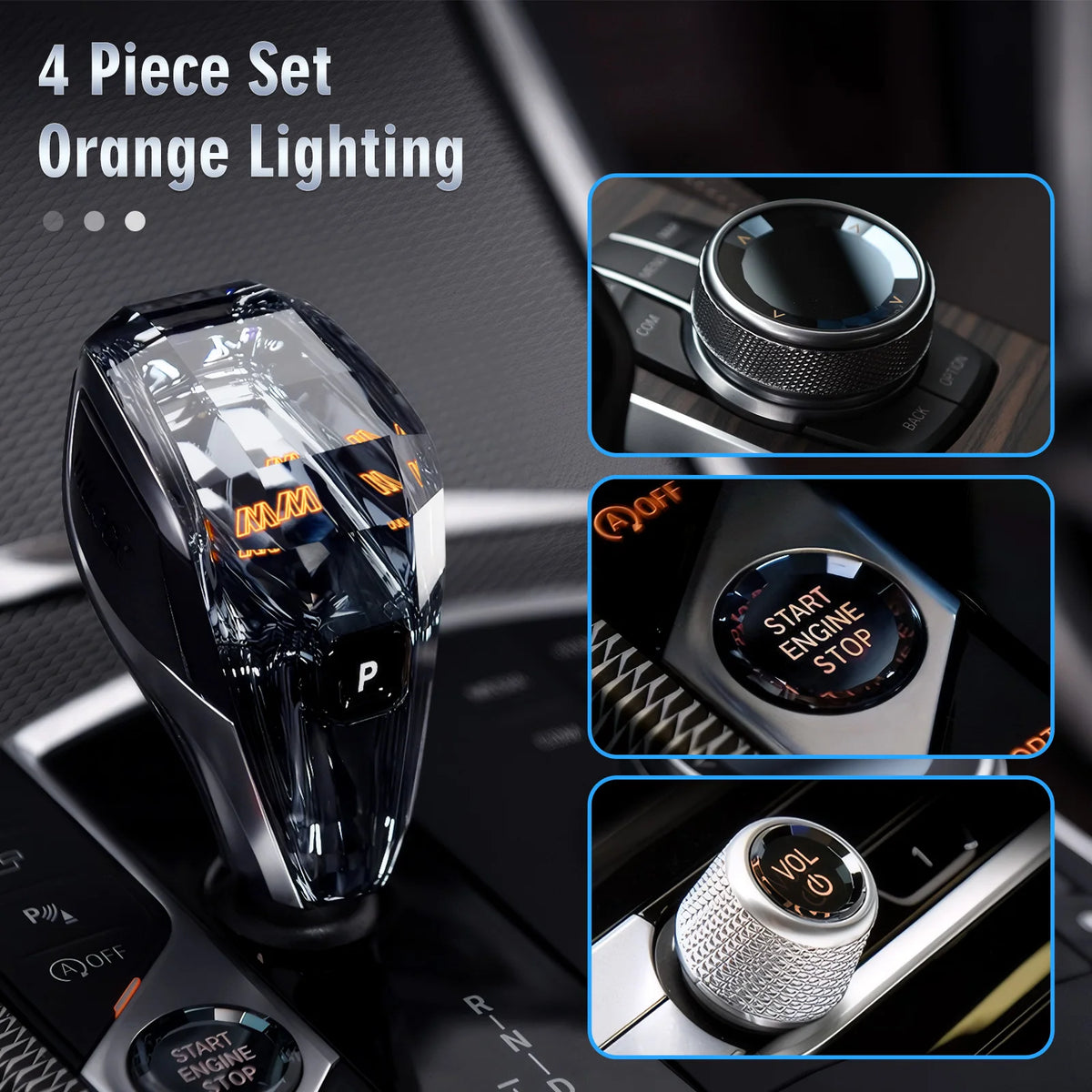 Crystal Gear Shift Knob Set for Select BMW Models