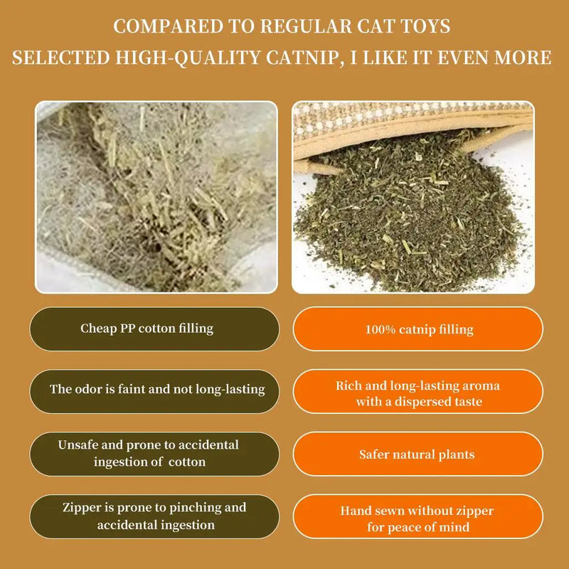 Interactive Catnip Pillow Toy