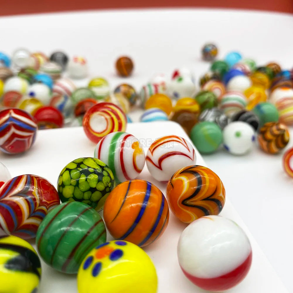 Handcrafted Glass Marbles Set for Games, Décor & Collecting