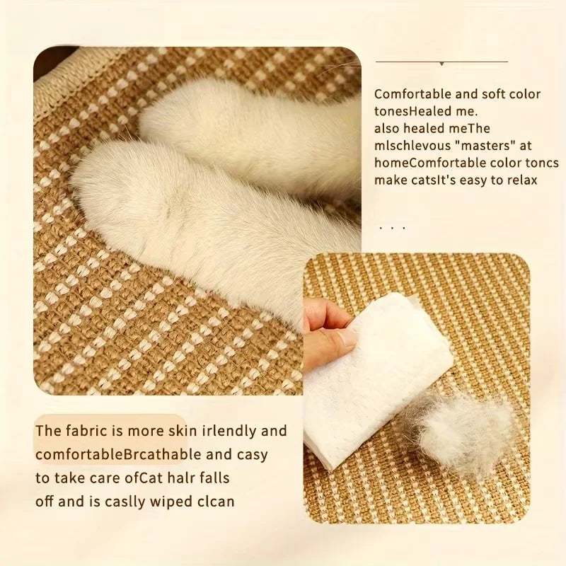 Sisal Cat Scratcher Lounge Bed with Hammock