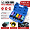 Impact Wrench Socket Set with Protective Sleeves (15-22mm)