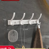 No-Drill Wall-Mounted Coat Rack with 6 Hooks