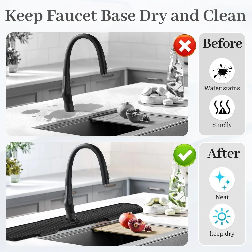 Silicone Kitchen Sink Splash Guard & Drainage Mat