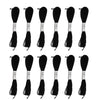 A set of 24 embroidery floss spools in white and black colors arranged in a grid.