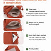 An orange women's lightweight mini backpack showing various storage compartments and pockets.