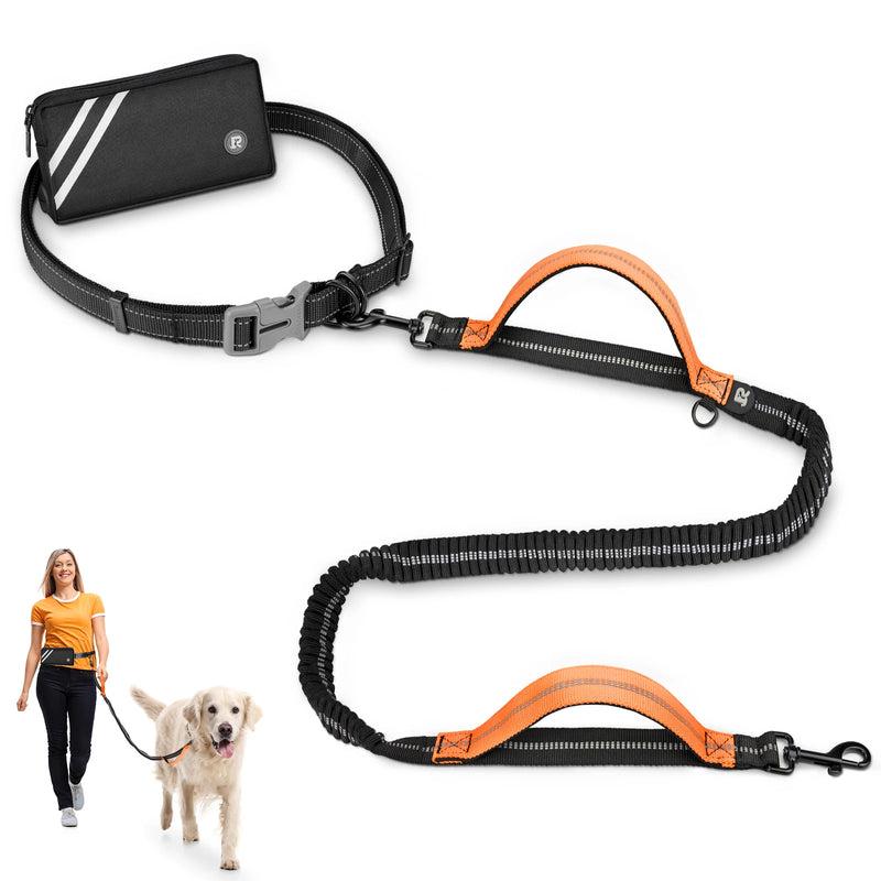 Hands-Free Dog Leash with Zipper Pouch