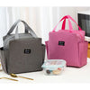 Insulated Canvas Lunch Bag with Double Pockets
