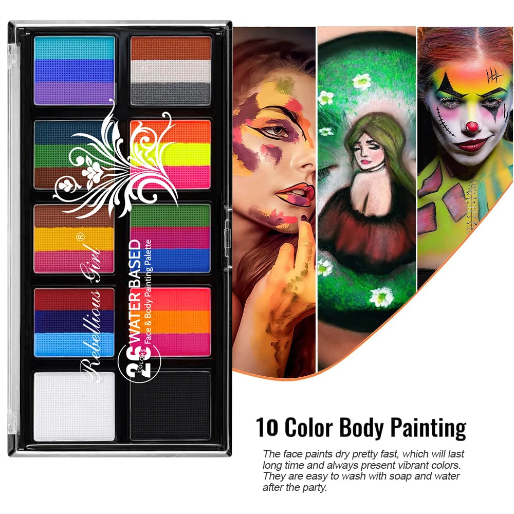 Kit Todo en Uno de Pintura Facial Corporal para Arte Creativo