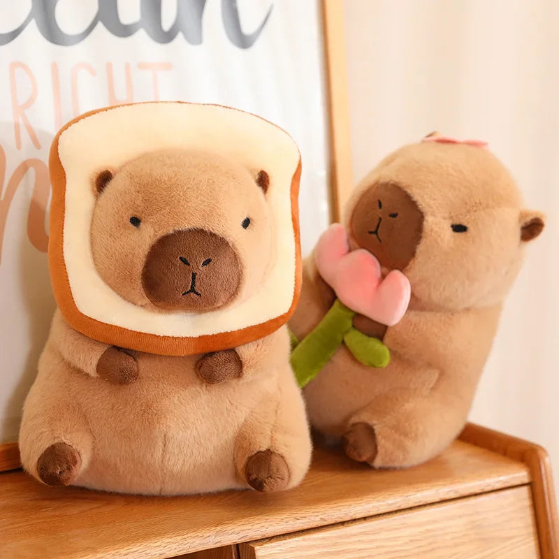 Cute Turtle Backpack Capybara Plush Toy Set