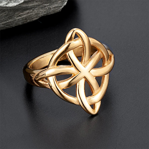 Bague en acier inoxydable tressée style viking celtique